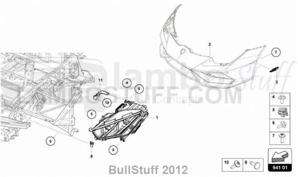 2017 Lamborghini HURACAN LP610-4 AVIO EDITION JAPAN LED HEADLIGHT (941.01.00)